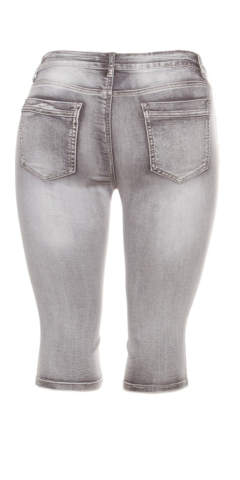 Rozmiar dla krągłych dziewczyn! Modne jeansy Capri do kolan