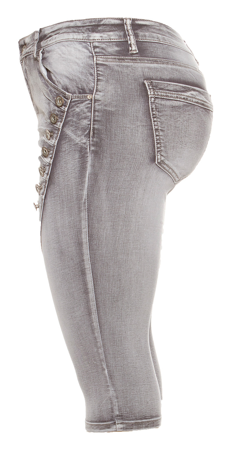 Rozmiar dla krągłych dziewczyn! Modne jeansy Capri do kolan