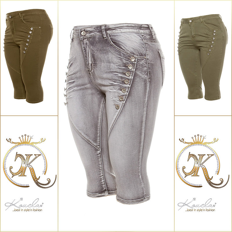 Rozmiar dla krągłych dziewczyn! Modne jeansy Capri do kolan