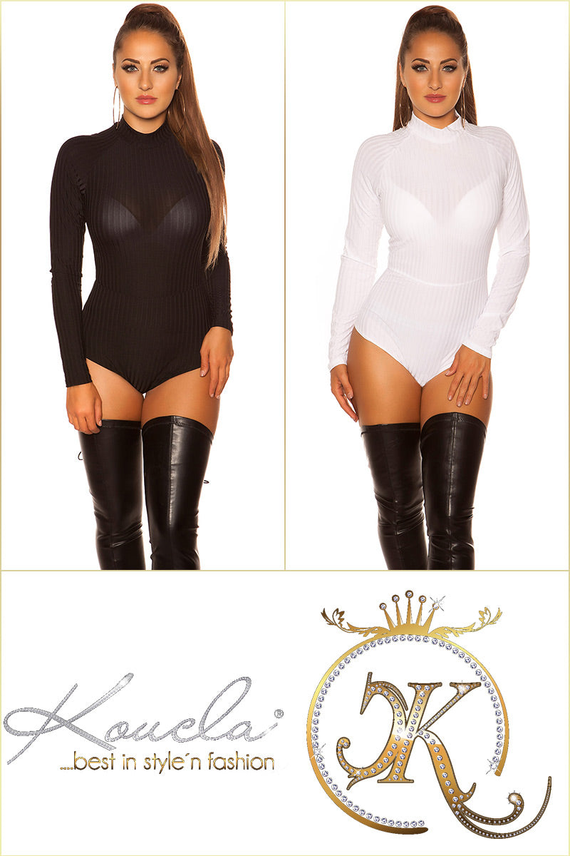 Seksowny prążkowany longsleeve