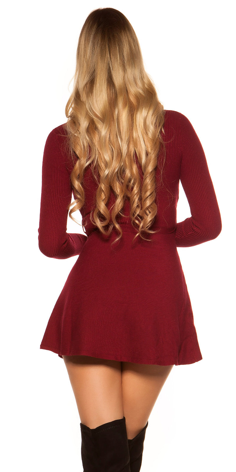 Seksowna sukienka z dzianiny w stylu "wrap look