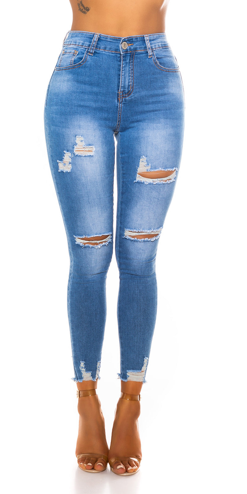 Seksowne dżinsy z wysokim stanem Slim Fit