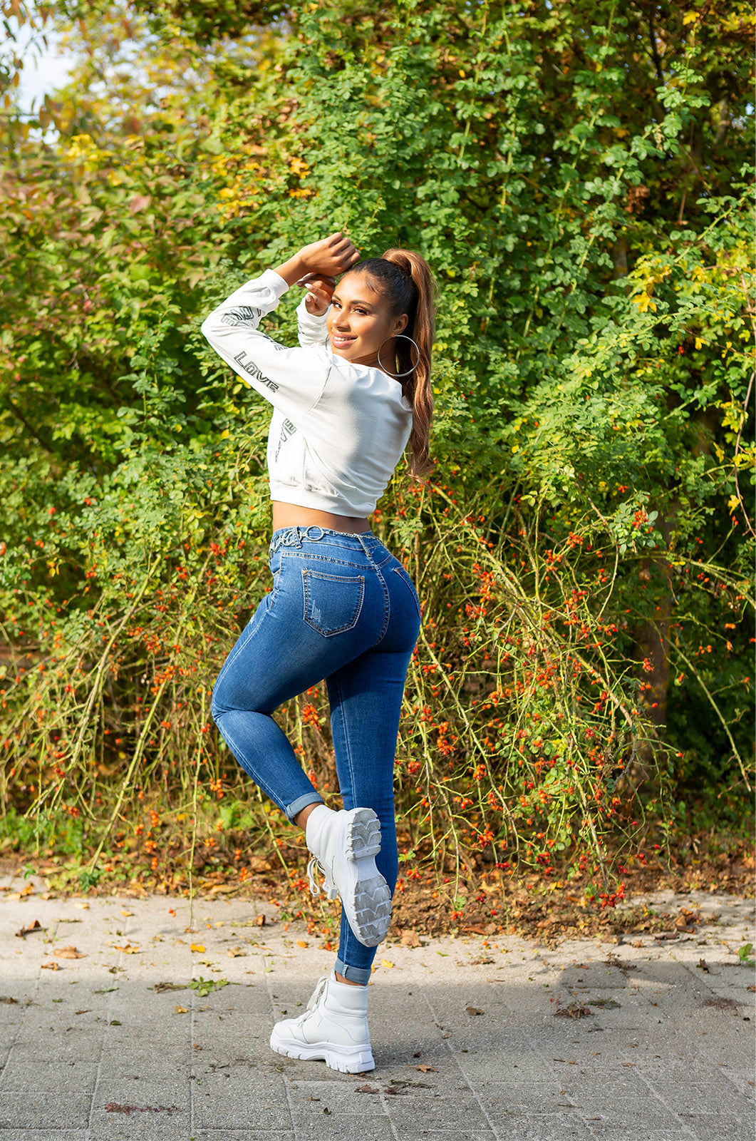 Seksowne jeansy Skinny Fashion