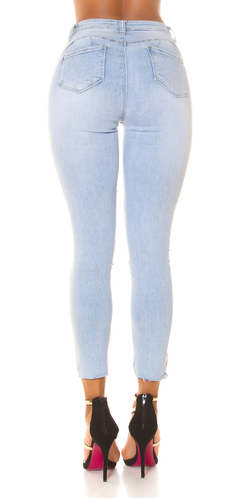 Seksowne jeansy Musthave Basic z wysokim stanem i push-upem