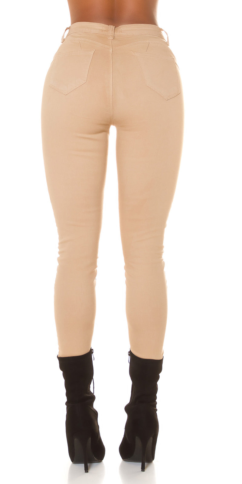 Seksowne jeansy skinny z wysokim stanem i push-upem