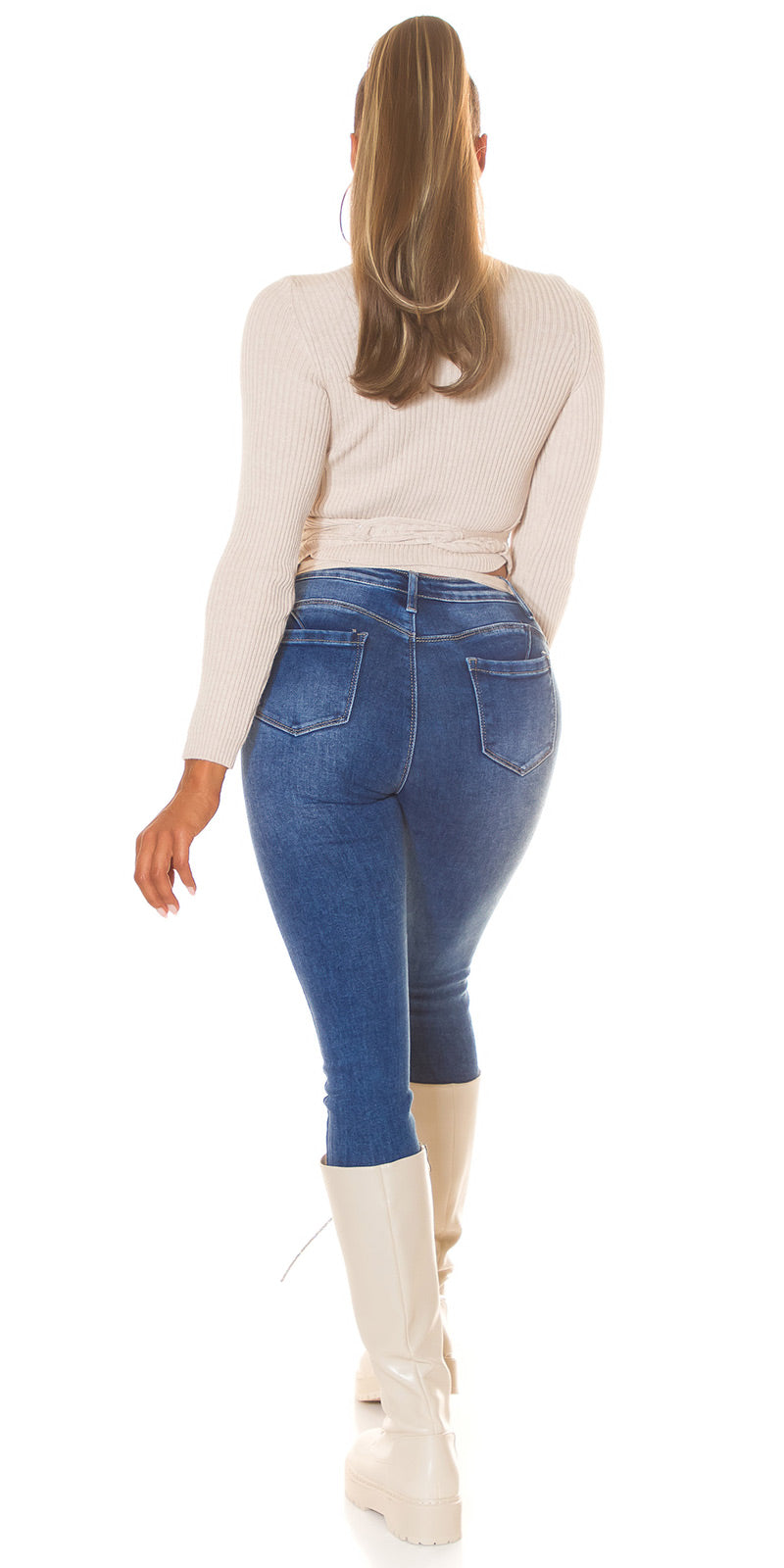 Podstawowe jeansy Skinny z efektem push up