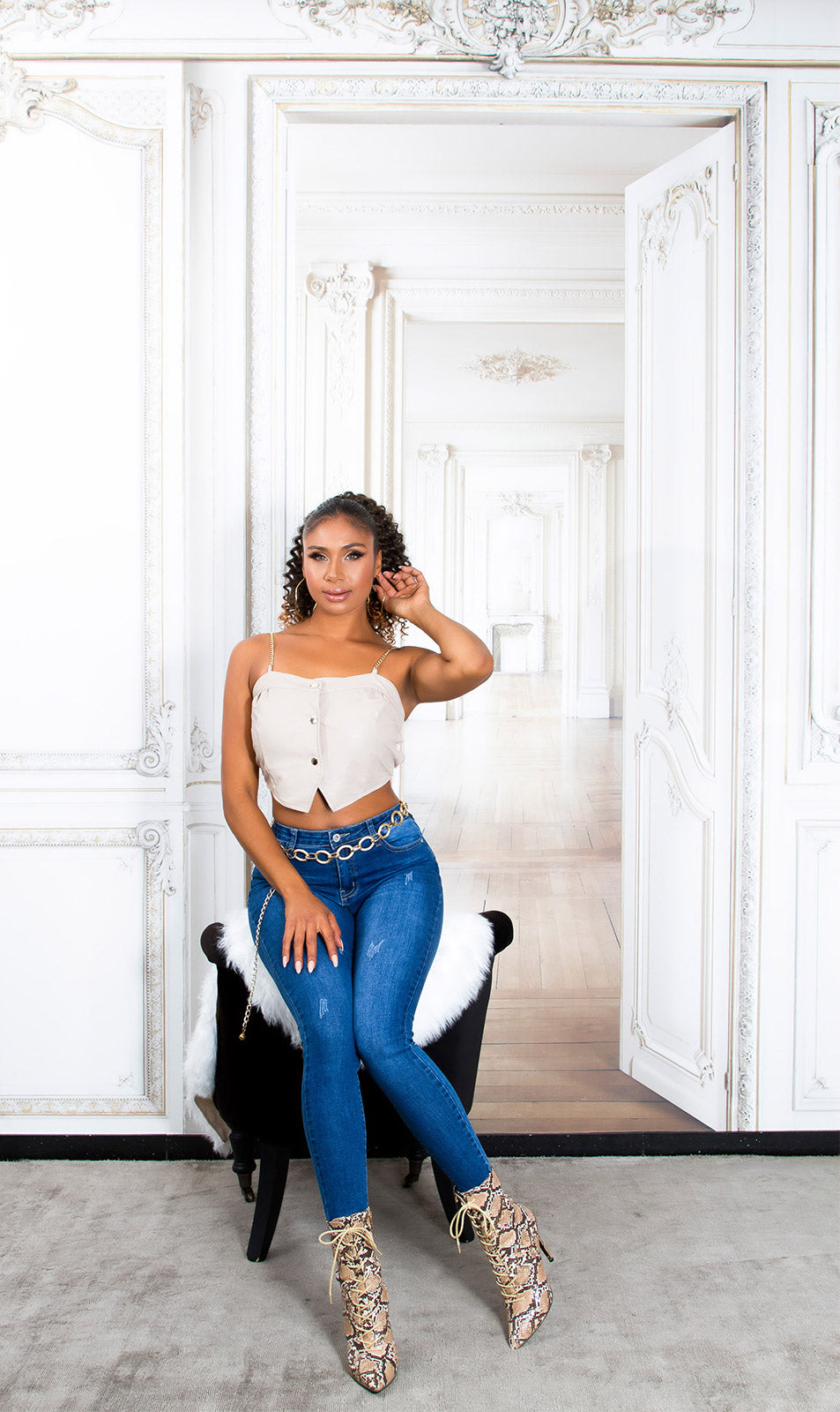 Seksowne klasyczne jeansy skinny