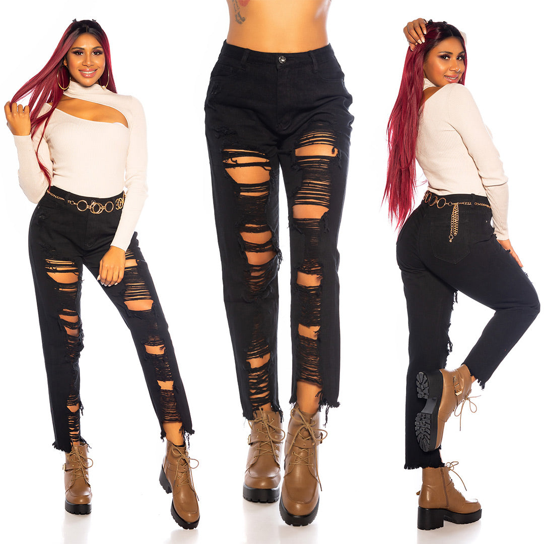 Sexy Casual Jeans Mom Fit/ Used Look