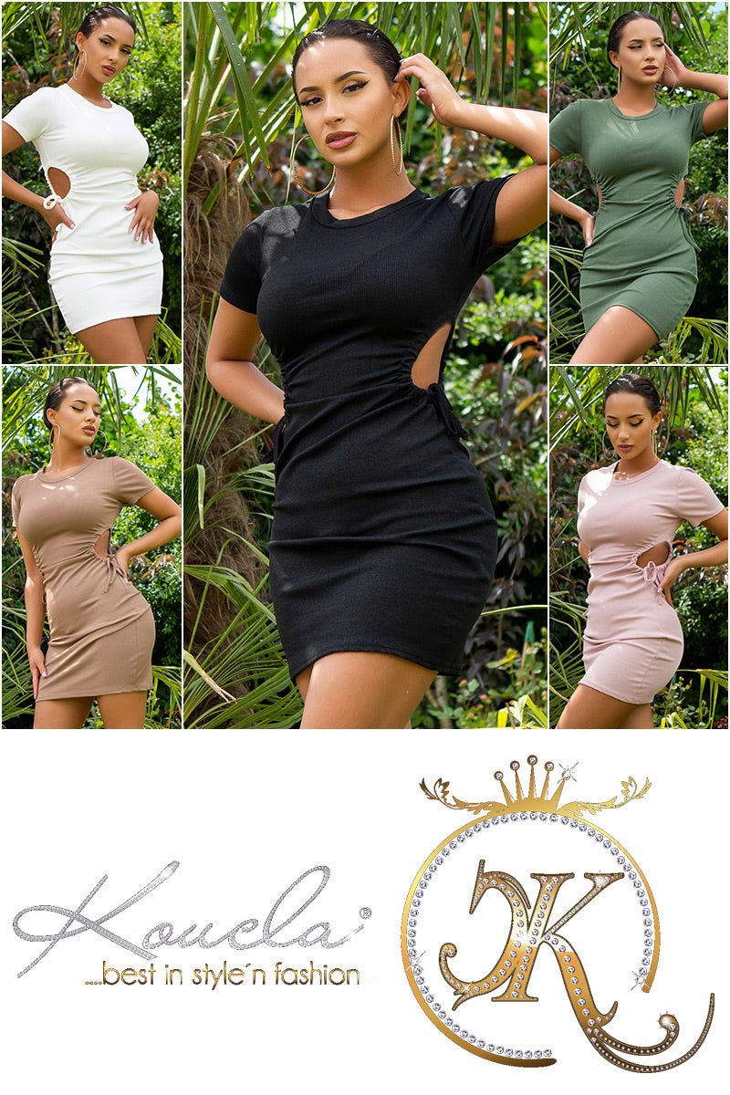 Seksowna sukienka bodycon z wycięciami
