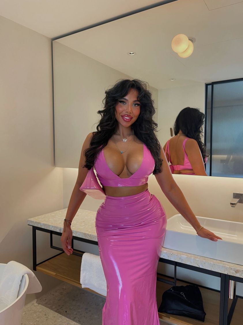 Soo Sexy! Latexlook Maxiskirt z rozcięciem XL