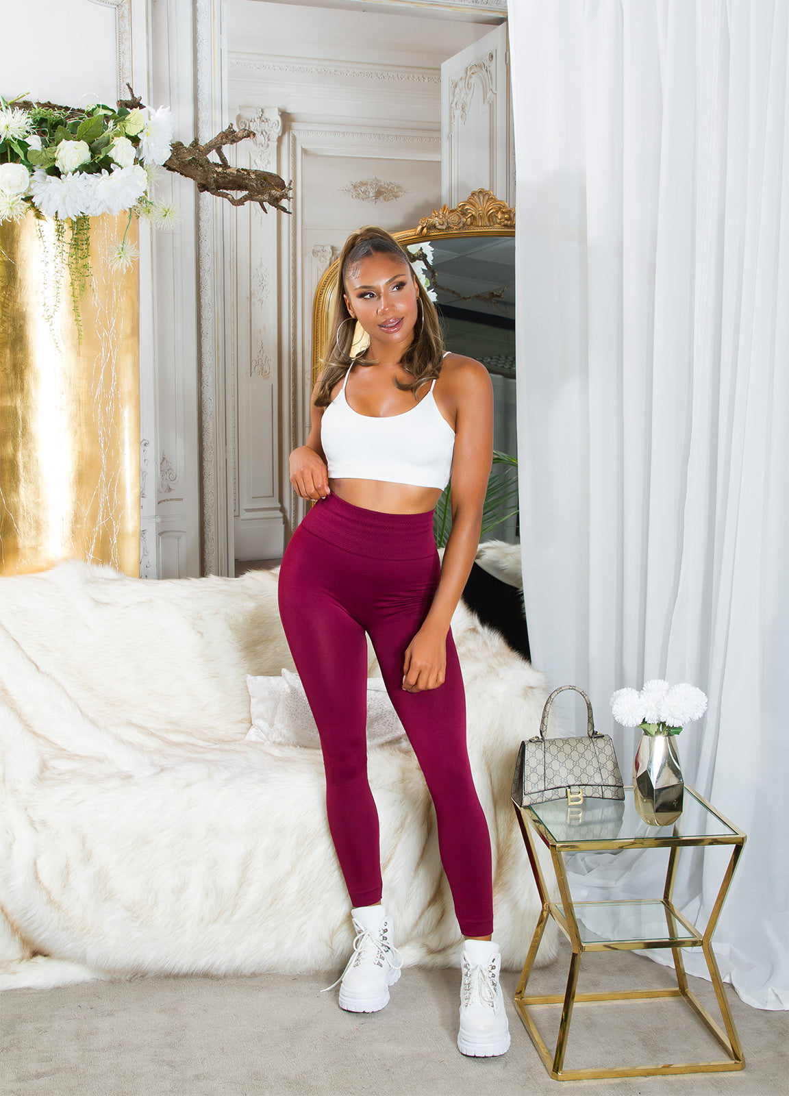 Seksowne legginsy z wysokim stanem "Seamless"