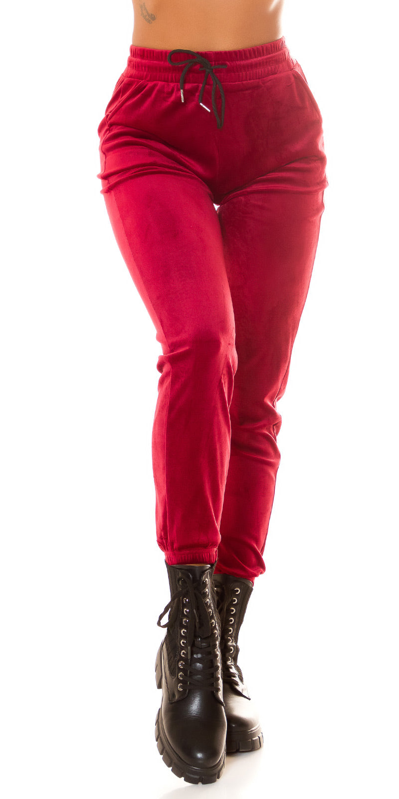 Seksowne joggery Musthave Loungewear wykonane z pluszu