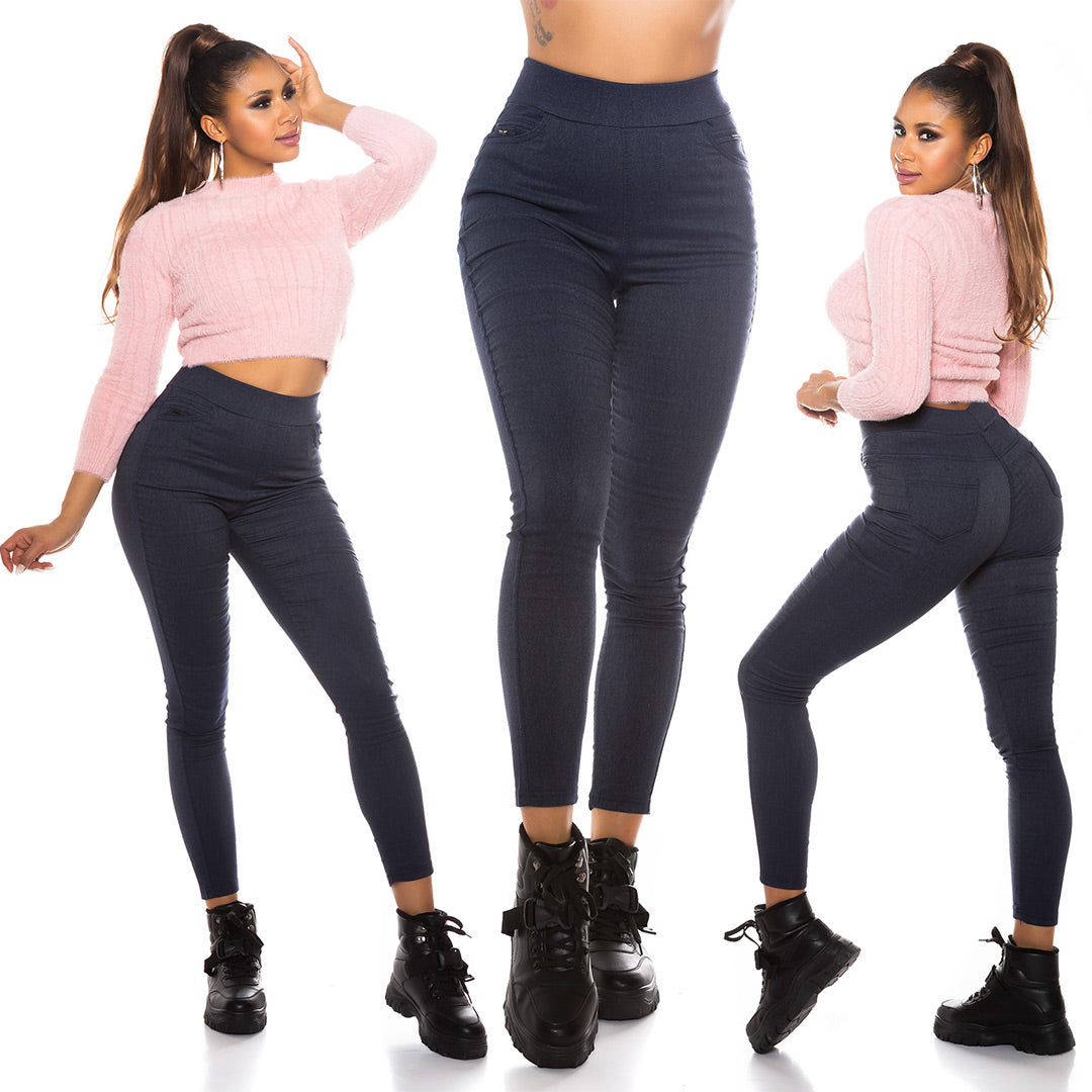 Seksowne legginsy z wysokim stanem / termoaktywne
