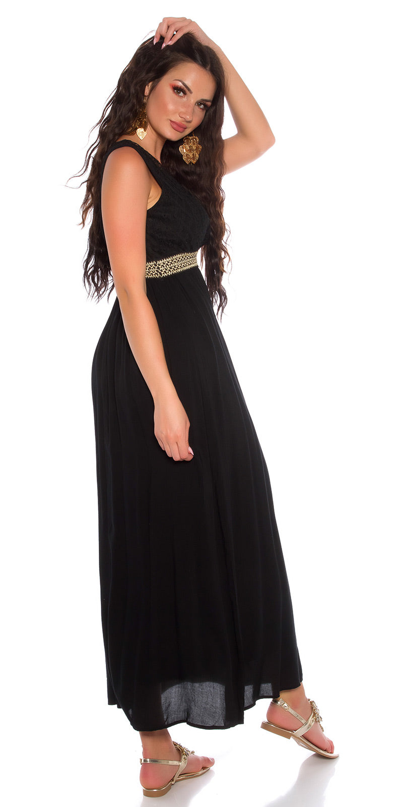 Seksowna sukienka Goddes Maxidress z koronką