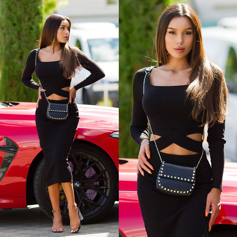 Soo Sexy! Elegancki dzianinowy zestaw 2-częściowy