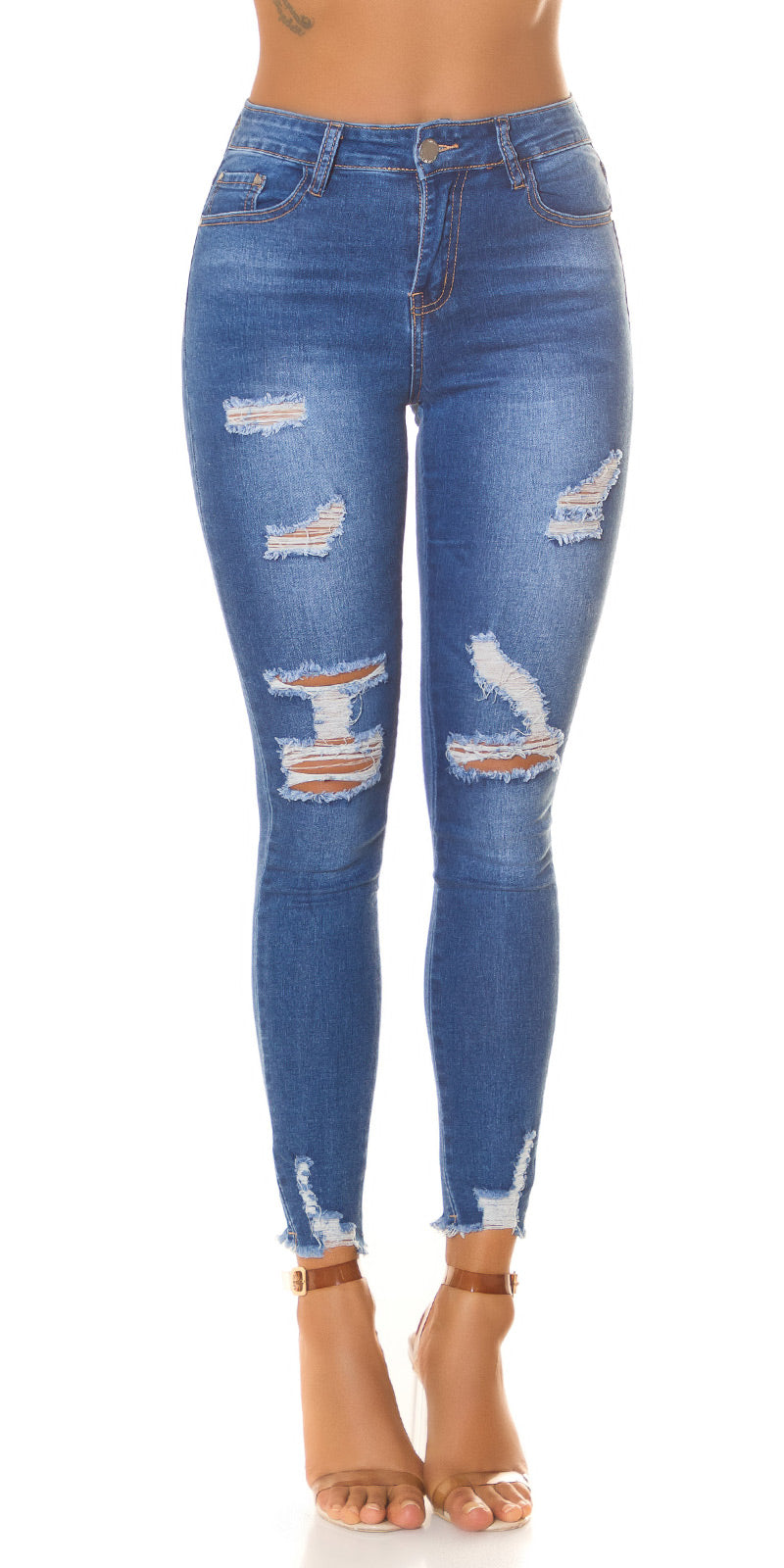 Sexy Skinny Jeans Used-Look