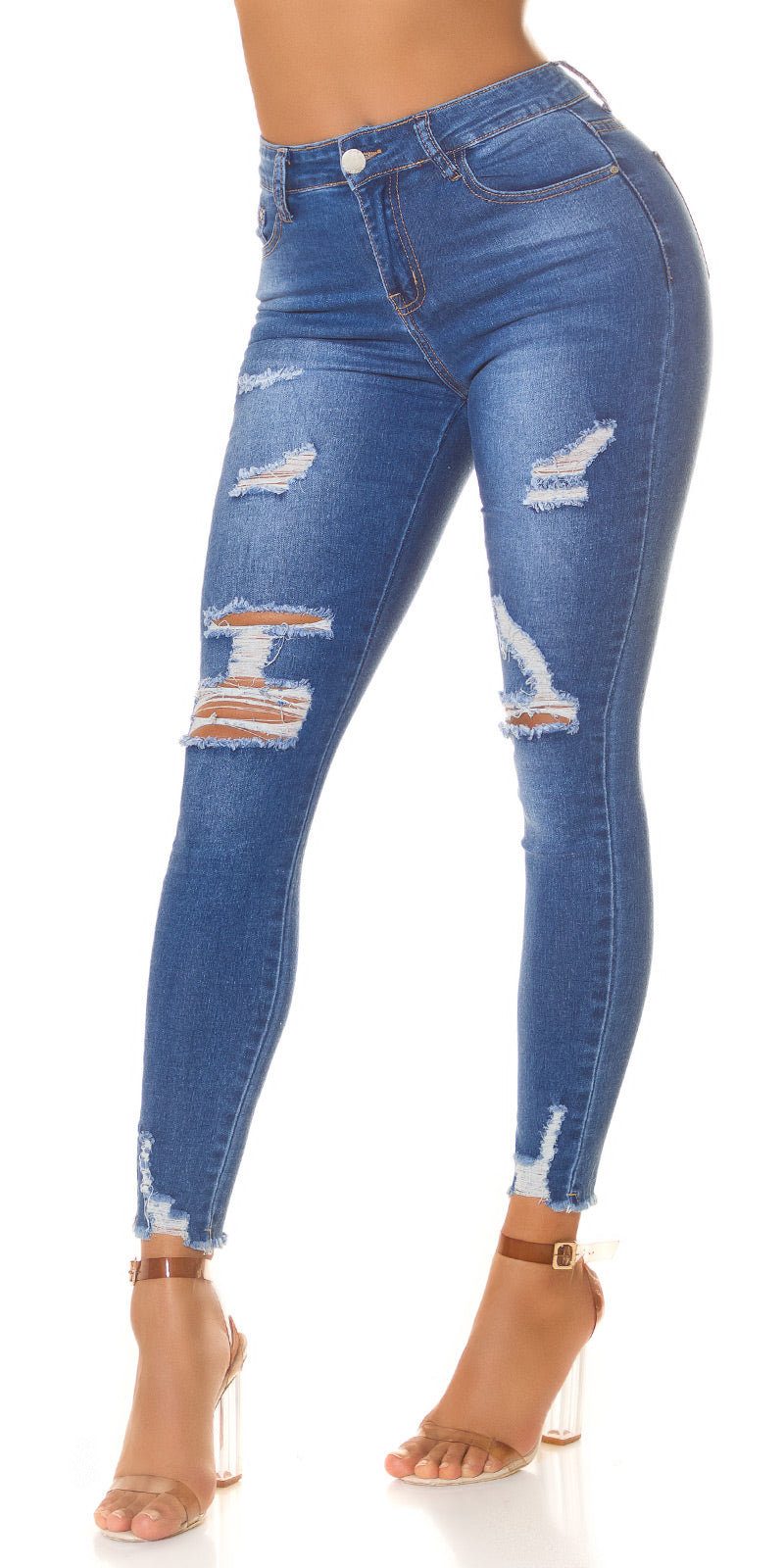 Sexy Skinny Jeans Used-Look