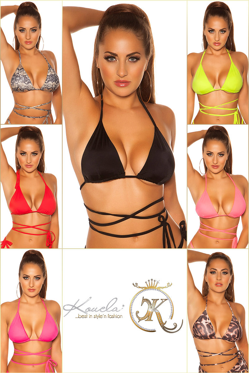 Mix It!!! Seksowny trójkątny stanik bikini do wiązania