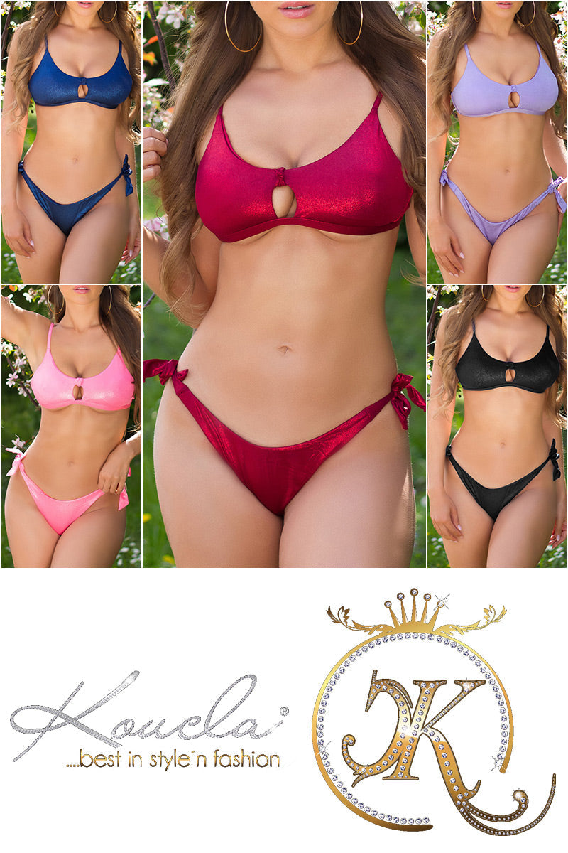 Seksowne  Metalicznyzne bikini w 2-częściowym zestawie