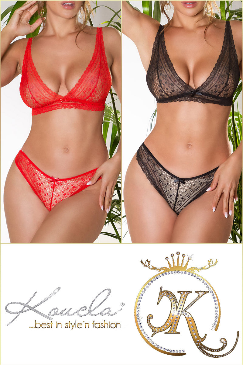 Sexy Lingerie 2Piece-Set / Koronkowy biustonosz + majtki
