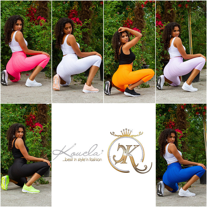 Seksowne legginsy z wysokim stanem 7/8