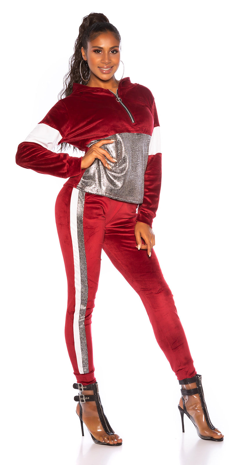 Sportowy 2-częściowy zestaw Velvet Look