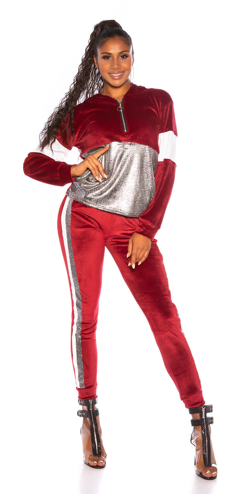 Sportowy 2-częściowy zestaw Velvet Look