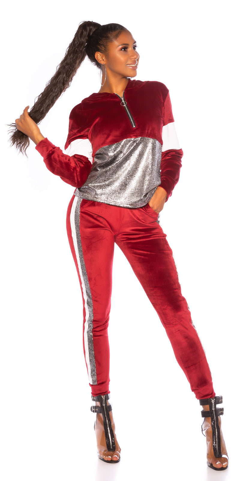Sportowy 2-częściowy zestaw Velvet Look