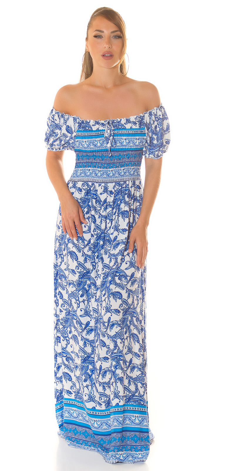 Seksowna sukienka Maxidress z nadrukiem na ramiączkach Musthave