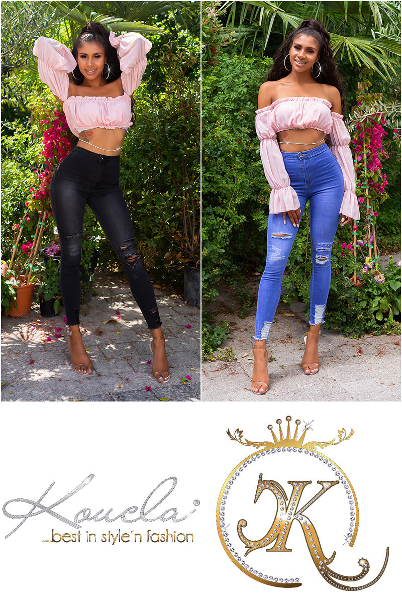 Seksowne jeansy skinny z przetarciami