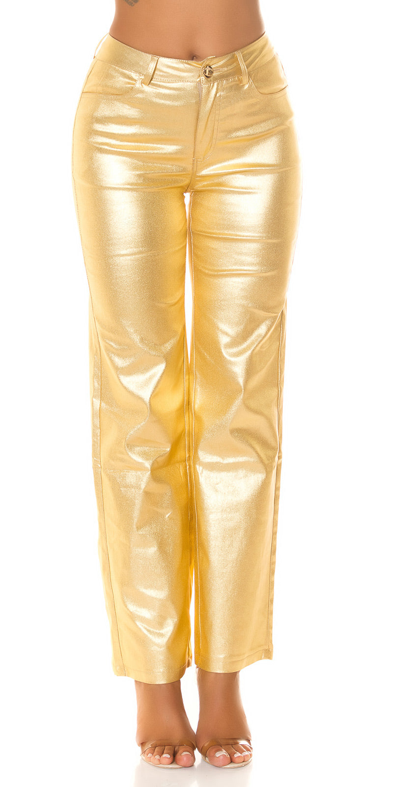 Seksowne spodnie Bootcut z wysokim stanem Musthave