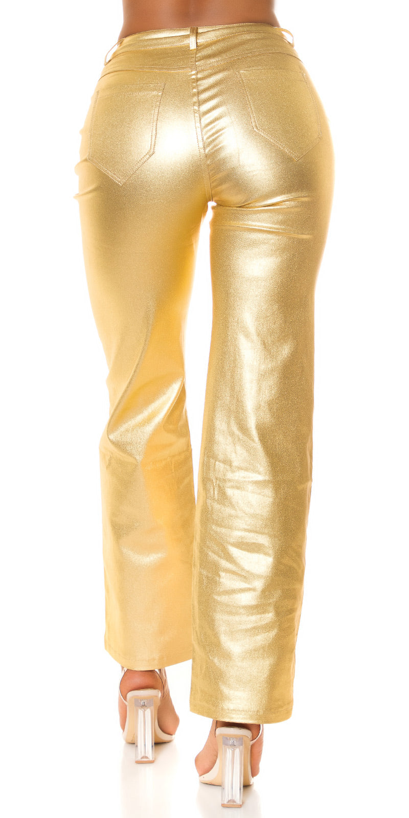 Seksowne spodnie Bootcut z wysokim stanem Musthave