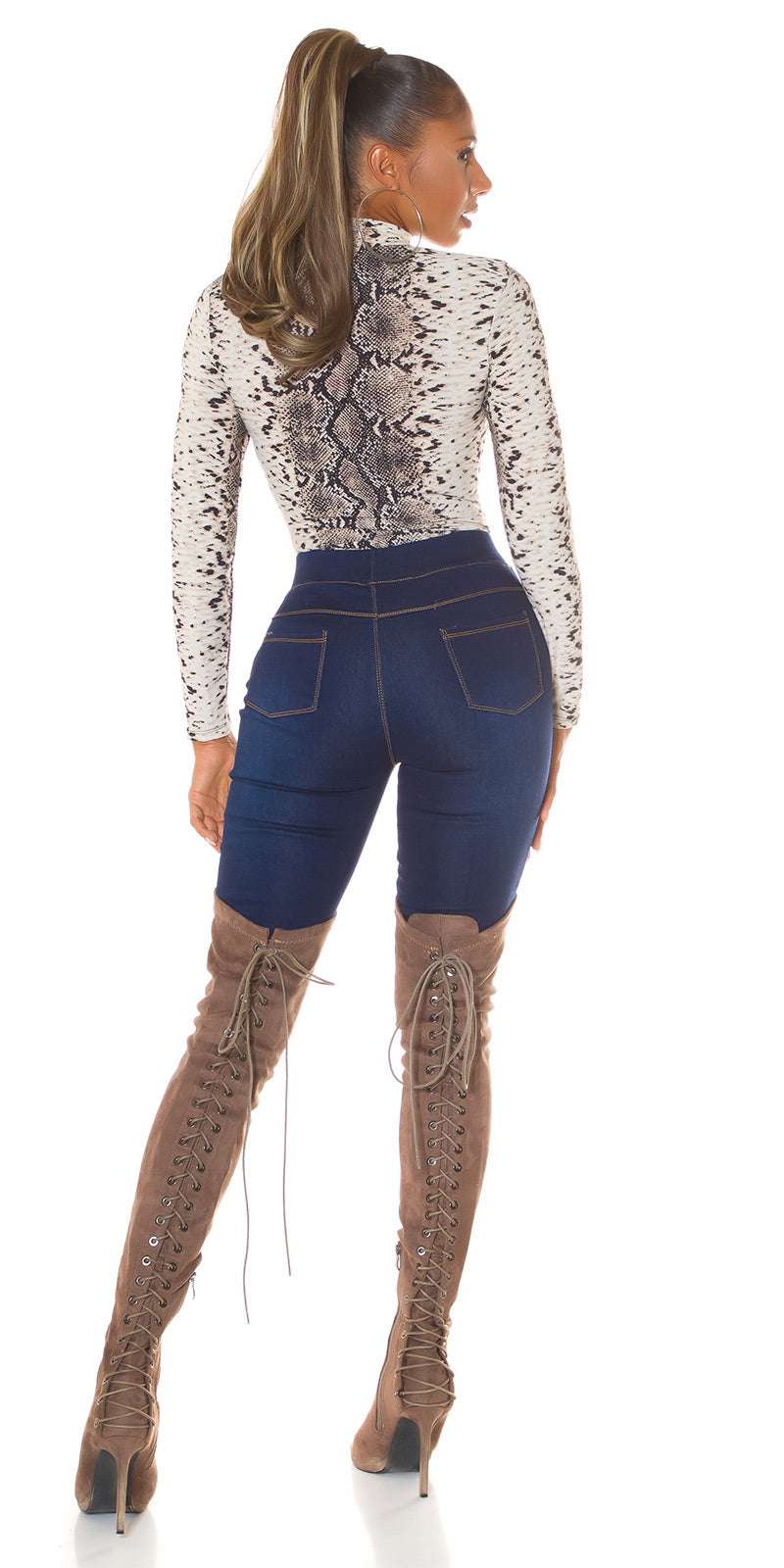 Seksowne legginsy z wysokim stanem