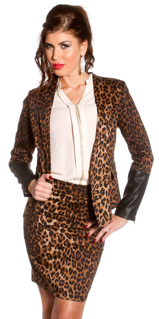 Seksowny blezer w zwierzęcy print