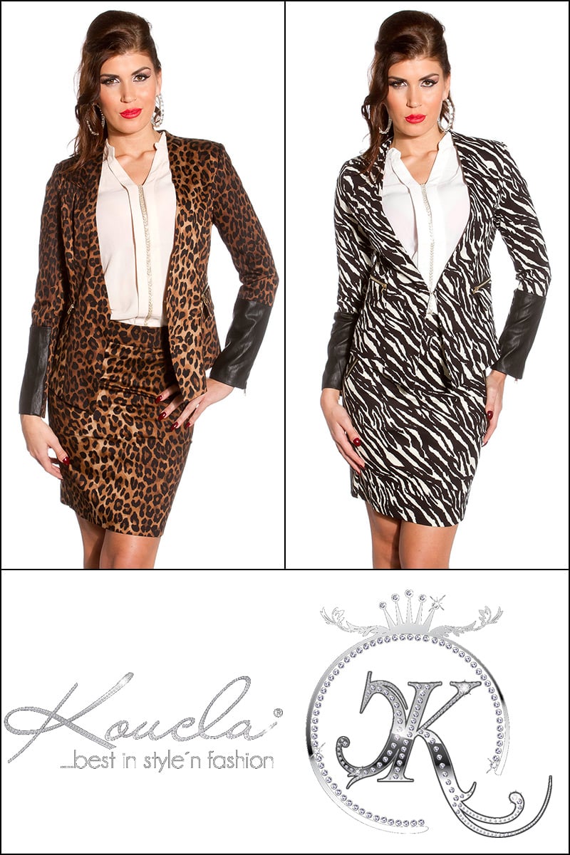 Seksowny blezer w zwierzęcy print