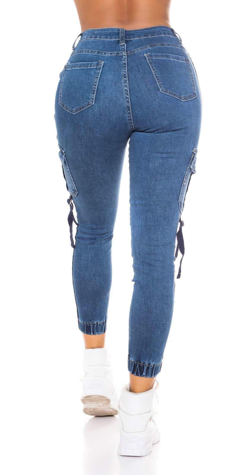 Modne jeansy Cargolook z wysokim stanem