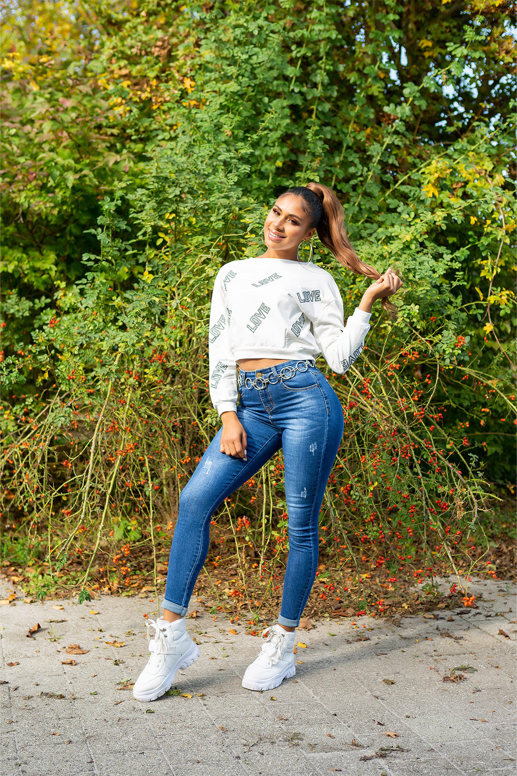 Seksowne jeansy Skinny Fashion