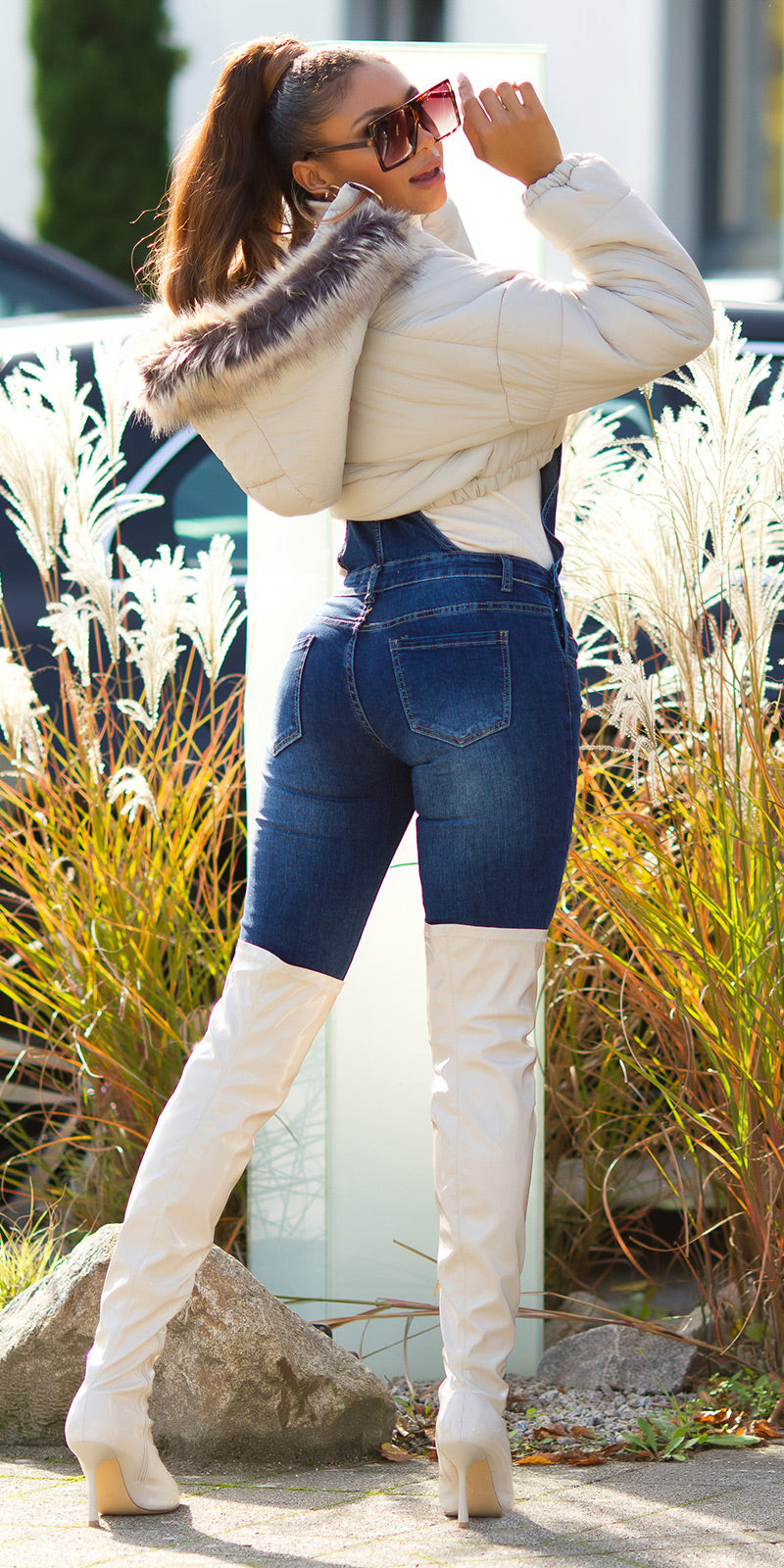 Seksowne jeansy Latzhose