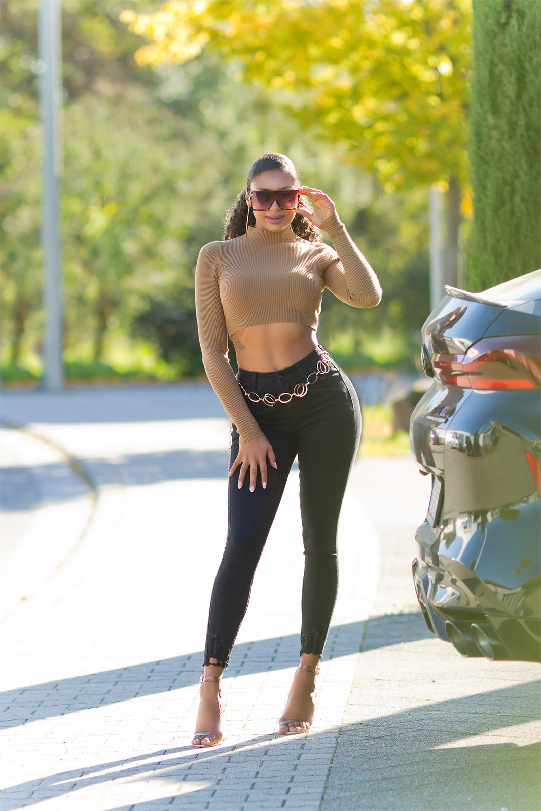 Soo Sexy! Czarne jeansy z wysokim stanem