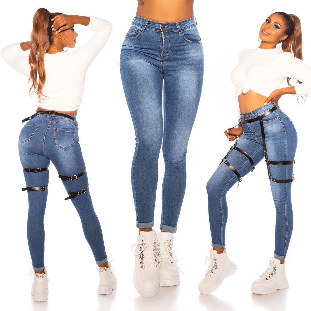 Seksowne jeansy skinny push-up