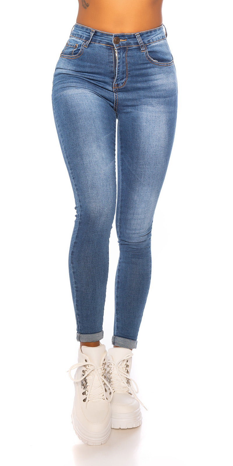 Seksowne jeansy skinny push-up