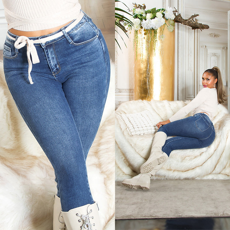 Podstawowe jeansy Skinny z efektem push up