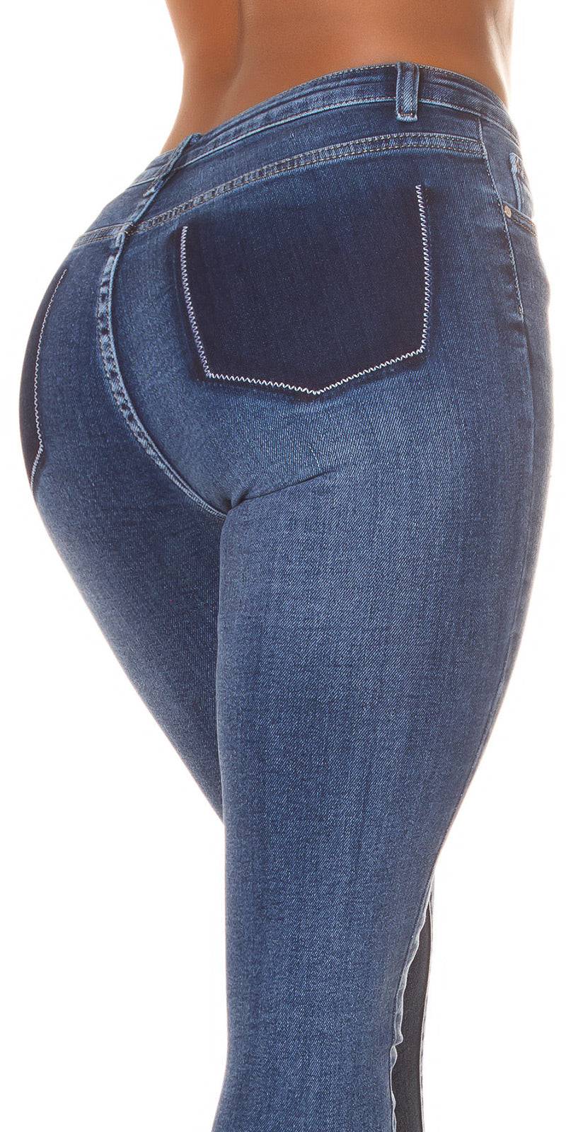 Super rozciągliwe jeansy skinny z wysokim stanem
