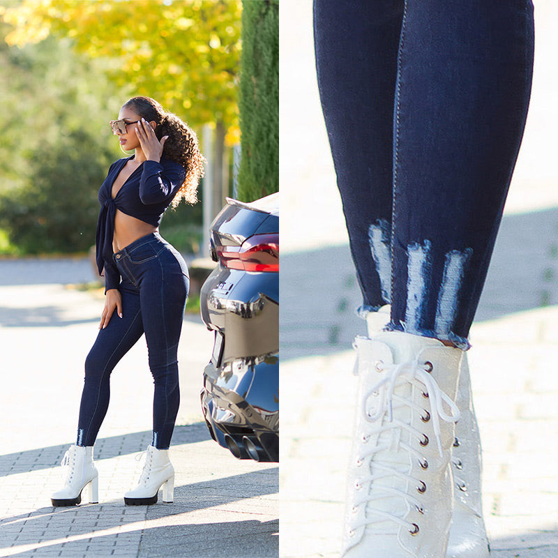 Seksowny wygląd jeansów push up