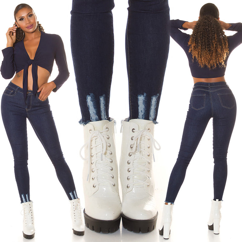 Seksowny wygląd jeansów push up