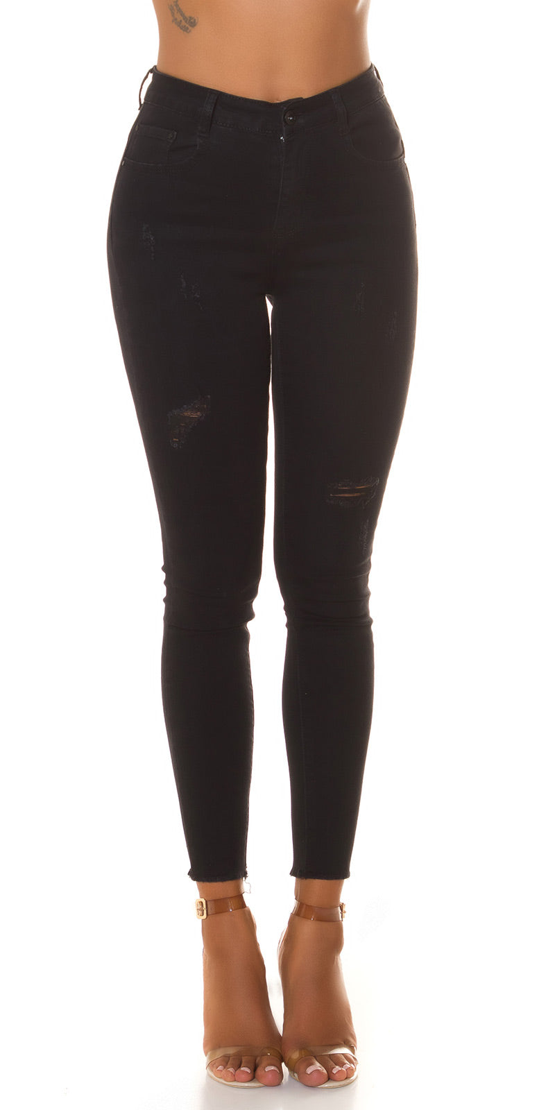 Soo Sexy! Czarne jeansy z wysokim stanem