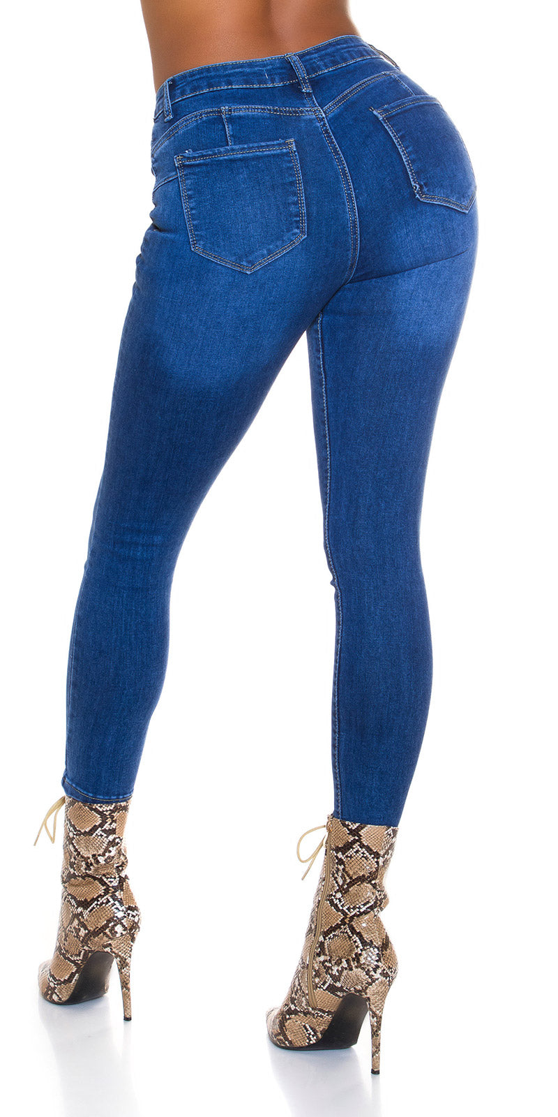 Seksowne jeansy skinny z wysokim stanem
