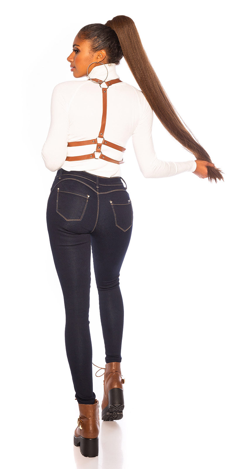 Seksowne jeansy Skinny Fashion
