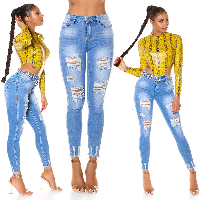 Seksowne jeansy Skinny Jeans z efektem push up