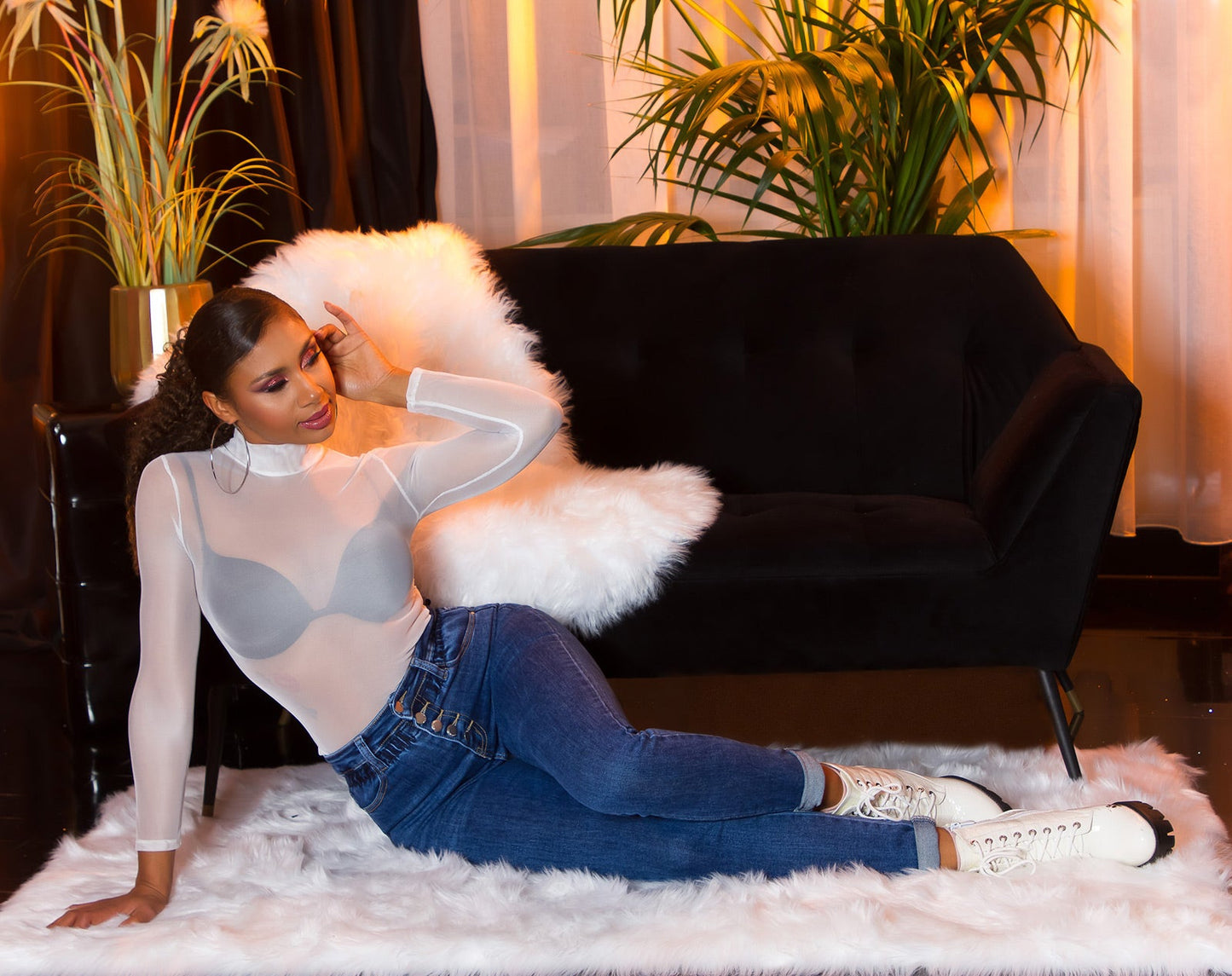 Seksowne jeansy w stylu Papierbag